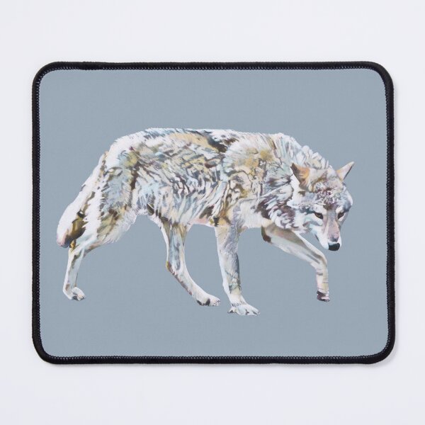 Item preview, Lone Wolf - Grey Wolf Walking Painting designed and sold by Lara CJ Art.