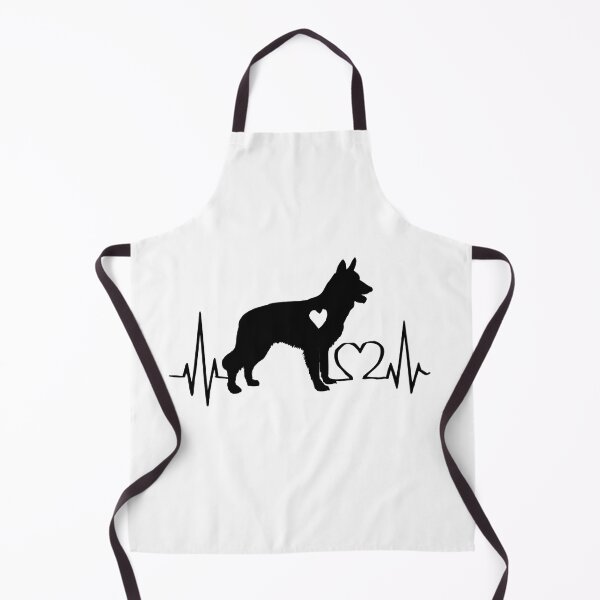 Item preview, White Swiss Shepherd Dog EKG Line Minimalist Silhouette – Dog Lover Design designed and sold by GoodyPaws.