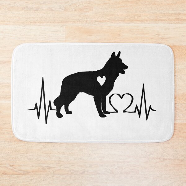 Artikelvorschau, Weißer Schweizer Schäferhund EKG-Linie Minimalistische Silhouette – Hundeliebhaber-Design entworfen und verkauft von GoodyPaws.