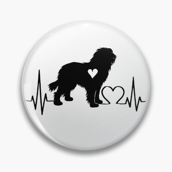 Item preview, Dutch Schapendoes EKG Line Minimalist Silhouette – Dog Lover Design designed and sold by GoodyPaws.