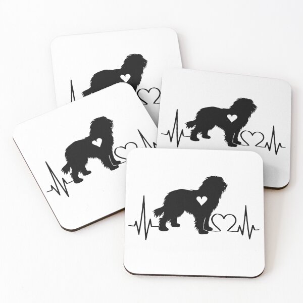Item preview, Dutch Schapendoes EKG Line Minimalist Silhouette – Dog Lover Design designed and sold by GoodyPaws.