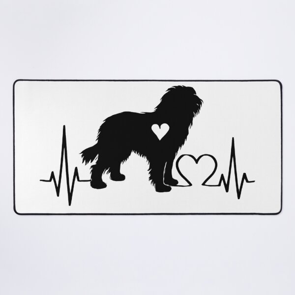 Item preview, Dutch Schapendoes EKG Line Minimalist Silhouette – Dog Lover Design designed and sold by GoodyPaws.