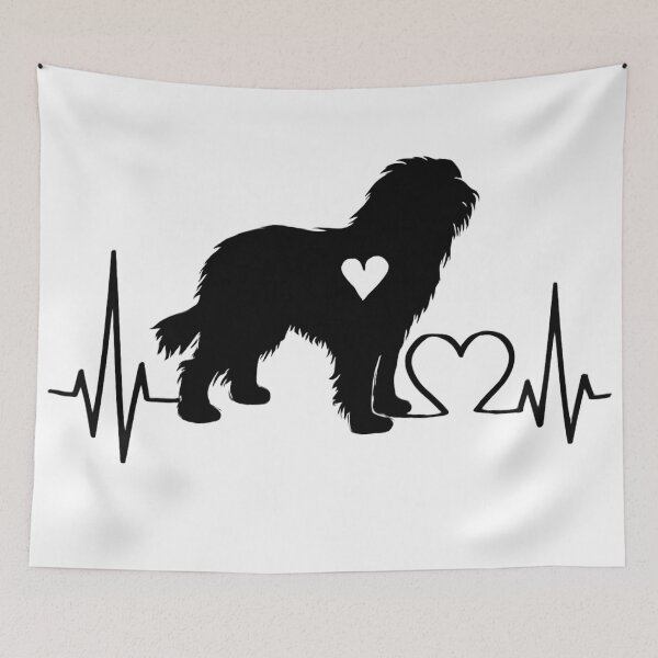 Item preview, Dutch Schapendoes EKG Line Minimalist Silhouette – Dog Lover Design designed and sold by GoodyPaws.