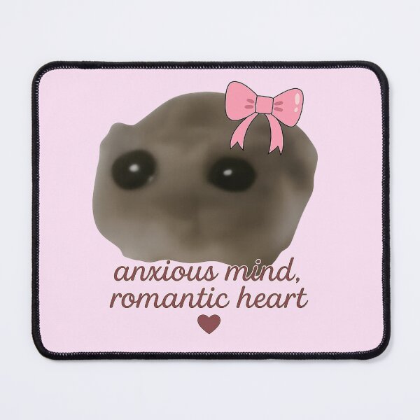 Item preview, Sad Hamster Anxious Mind Romantic Heart designed and sold by ArtByEvelina.