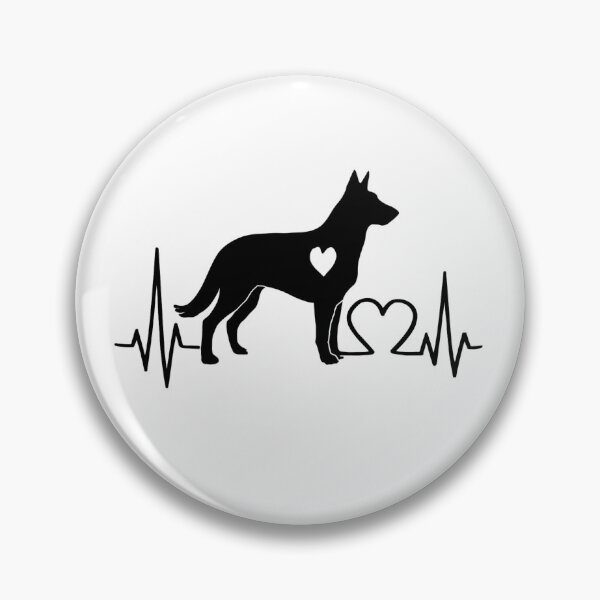 Item preview, Dutch Shepherd EKG Line Minimalist Silhouette – Dog Lover Design designed and sold by GoodyPaws.