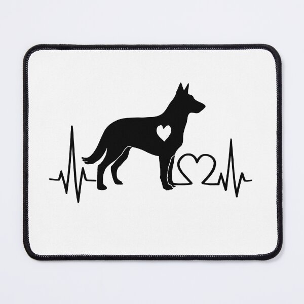 Item preview, Dutch Shepherd EKG Line Minimalist Silhouette – Dog Lover Design designed and sold by GoodyPaws.