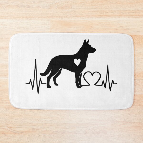 Item preview, Dutch Shepherd EKG Line Minimalist Silhouette – Dog Lover Design designed and sold by GoodyPaws.
