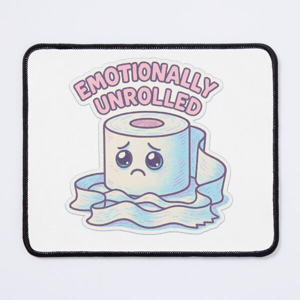 Item preview, Emotionally Unrolled – Sad Toilet Paper Sticker designed and sold by Imaginarium of Chaos falcon88 .