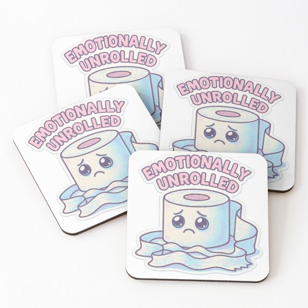 Item preview, Emotionally Unrolled – Sad Toilet Paper Sticker designed and sold by Imaginarium of Chaos falcon88 .