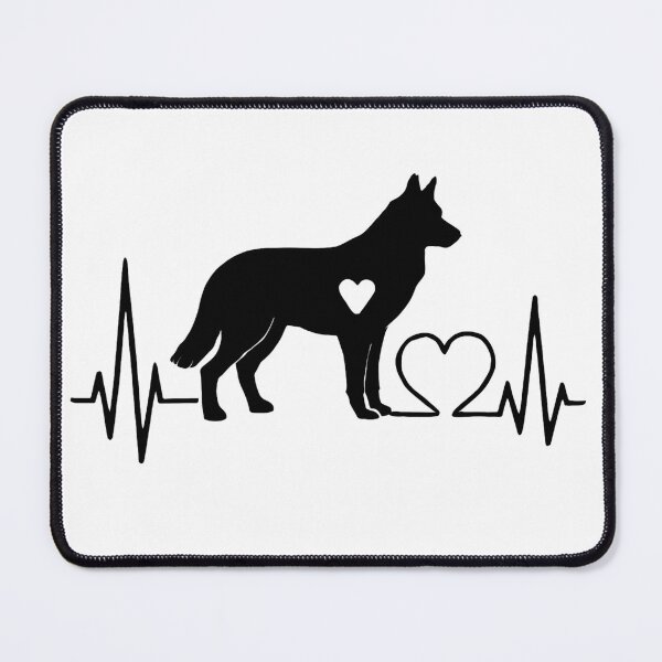 Item preview, Saarlooswolfhond EKG Line Minimalist Silhouette – Dog Lover Design designed and sold by GoodyPaws.