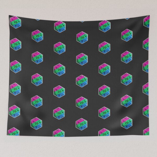 Item preview, Polysexual Pride d20 designed and sold by PaintbrushPixel.