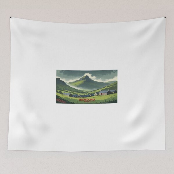 Item preview, Snowdonia National Park Poster - Wales Retro Print designed and sold by StormArte.