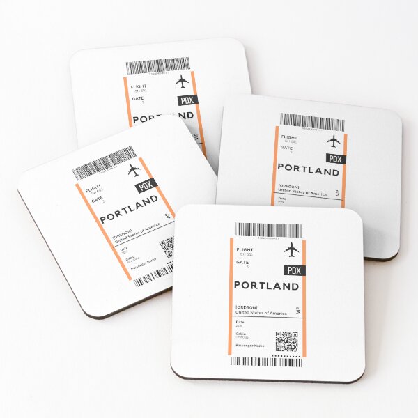 Item preview, Portland, Oregon Airplane Boarding pass designed and sold by RoamInk.