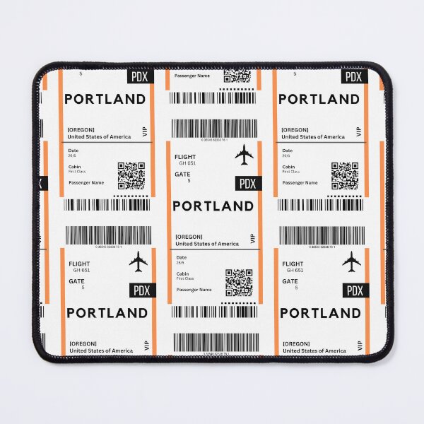 Item preview, Portland, Oregon Airplane Boarding pass designed and sold by RoamInk.