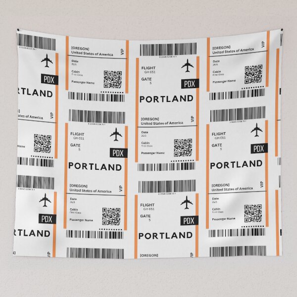 Item preview, Portland, Oregon Airplane Boarding pass designed and sold by RoamInk.