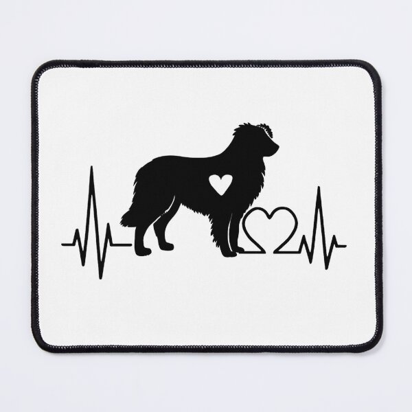 Item preview, Australian Shepherd EKG Line Minimalist Silhouette – Dog Lover Design designed and sold by GoodyPaws.