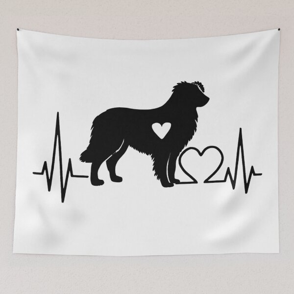 Item preview, Australian Shepherd EKG Line Minimalist Silhouette – Dog Lover Design designed and sold by GoodyPaws.