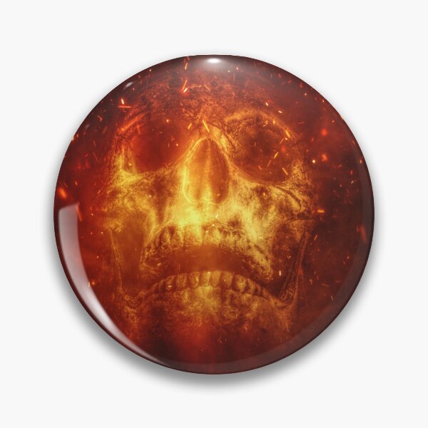 Item preview, Burning Skull with Fire Flames designed and sold by snurx.
