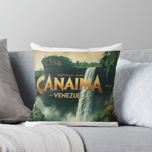 Item preview, Canaima Venezuela retro design with waterfall and tepuis designed and sold by StormArte.