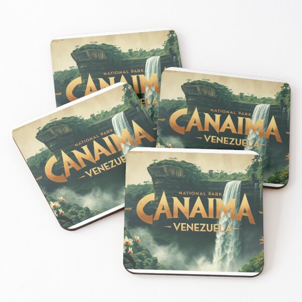 Item preview, Canaima Venezuela retro design with waterfall and tepuis designed and sold by StormArte.
