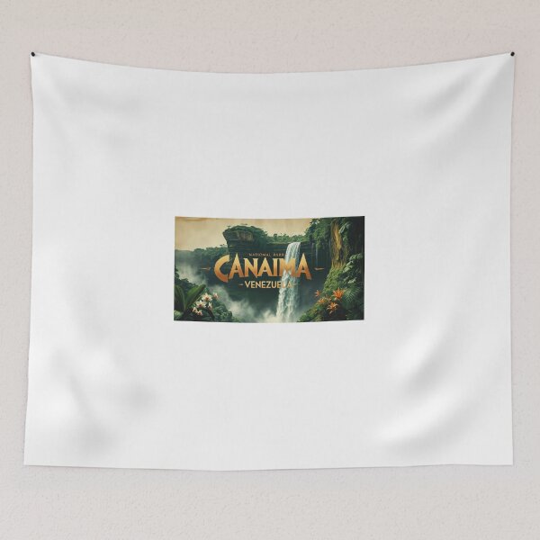 Item preview, Canaima Venezuela retro design with waterfall and tepuis designed and sold by StormArte.