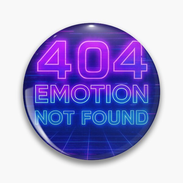 Item preview, 404 Emotion Not Found – Glitchy Neon Vaporwave Design designed and sold by JORYA.