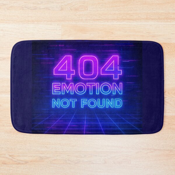 Item preview, 404 Emotion Not Found – Glitchy Neon Vaporwave Design designed and sold by JORYA.