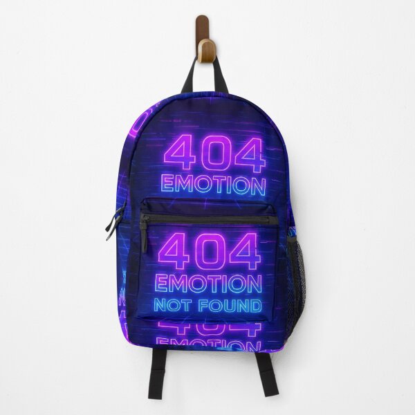 Item preview, 404 Emotion Not Found – Glitchy Neon Vaporwave Design designed and sold by JORYA.