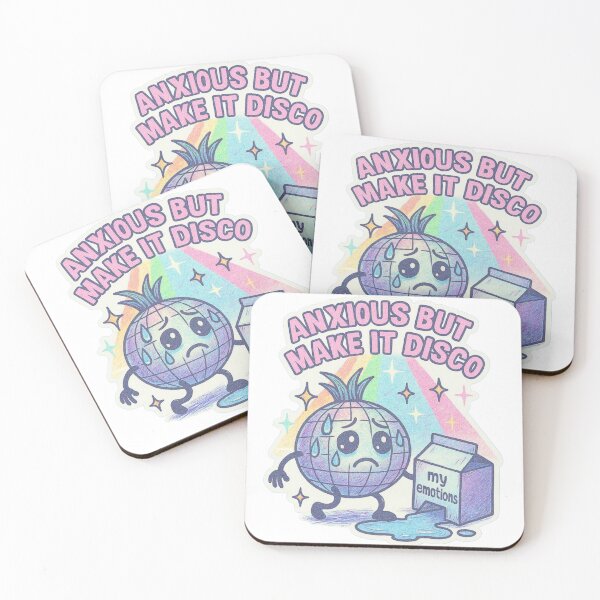 Item preview, Anxious but Make It Disco – Sparkle Panic Sticker designed and sold by Imaginarium of Chaos falcon88 .