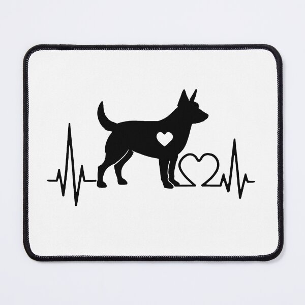 Item preview, Australian Cattle Dog EKG Line Minimalist Silhouette – Dog Lover Design designed and sold by GoodyPaws.