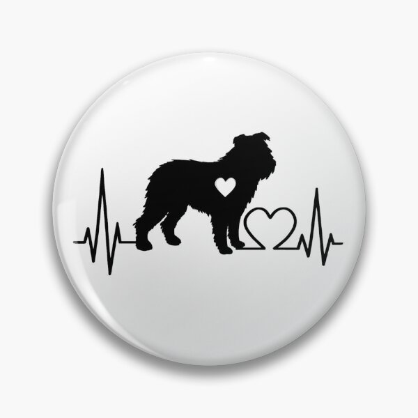 Item preview, Bouvier des Ardennes EKG Line Minimalist Silhouette – Dog Lover Design designed and sold by GoodyPaws.