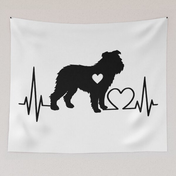Item preview, Bouvier des Ardennes EKG Line Minimalist Silhouette – Dog Lover Design designed and sold by GoodyPaws.