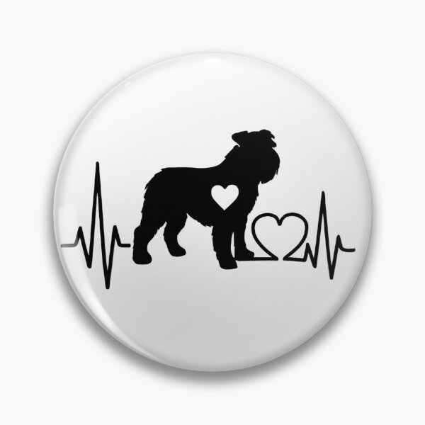 Item preview, Bouvier des Flandres EKG Line Minimalist Silhouette – Dog Lover Design designed and sold by GoodyPaws.