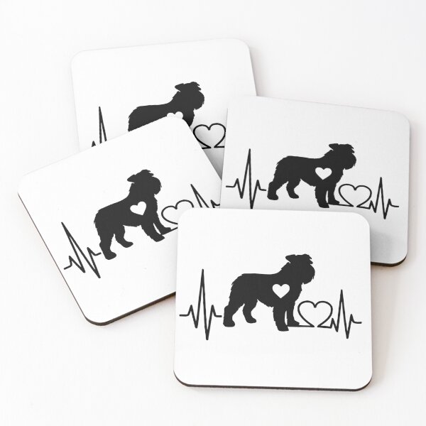 Item preview, Bouvier des Flandres EKG Line Minimalist Silhouette – Dog Lover Design designed and sold by GoodyPaws.