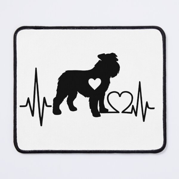 Item preview, Bouvier des Flandres EKG Line Minimalist Silhouette – Dog Lover Design designed and sold by GoodyPaws.