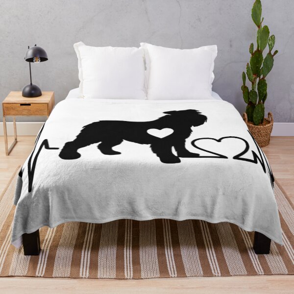 Item preview, Bouvier des Flandres EKG Line Minimalist Silhouette – Dog Lover Design designed and sold by GoodyPaws.