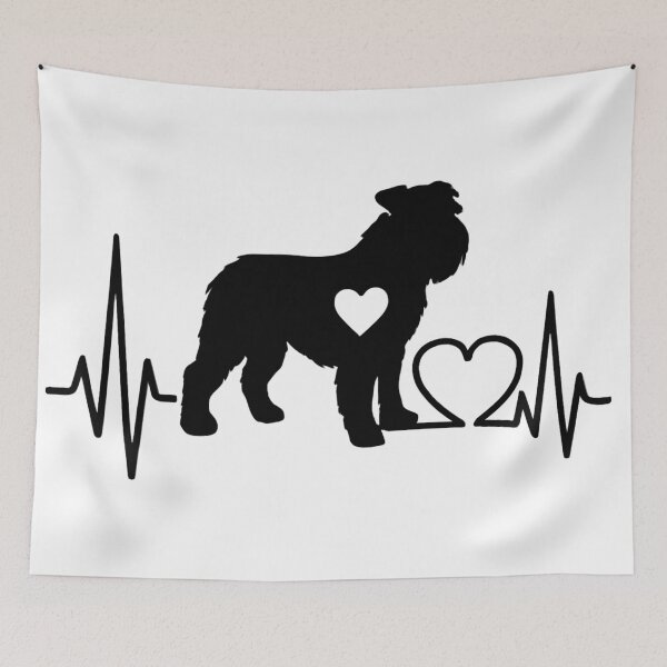 Item preview, Bouvier des Flandres EKG Line Minimalist Silhouette – Dog Lover Design designed and sold by GoodyPaws.