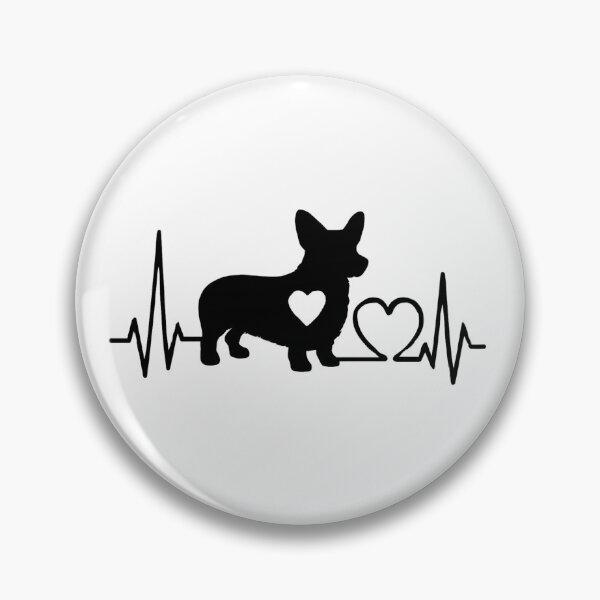 Artikelvorschau, Welsh Corgi Cardigan EKG-Linie Minimalistische Silhouette – Hundeliebhaber-Design entworfen und verkauft von GoodyPaws.