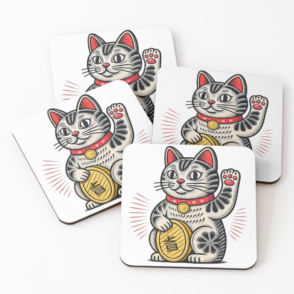 Item preview, Maneki Neko Japanese good luck cat  designed and sold by Lucky 777.