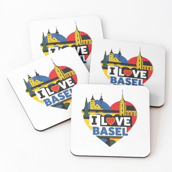 Item preview, I Love Basel Logo - Unique Cityscape Heart Design designed and sold by Sitred123.