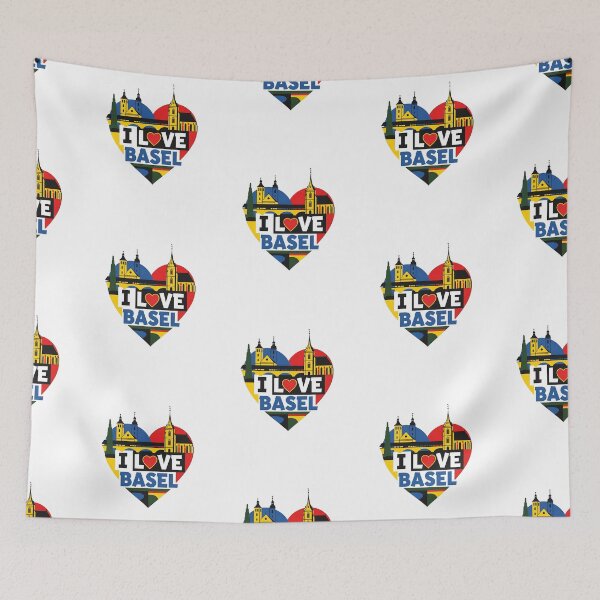 Item preview, I Love Basel Logo - Unique Cityscape Heart Design designed and sold by Sitred123.