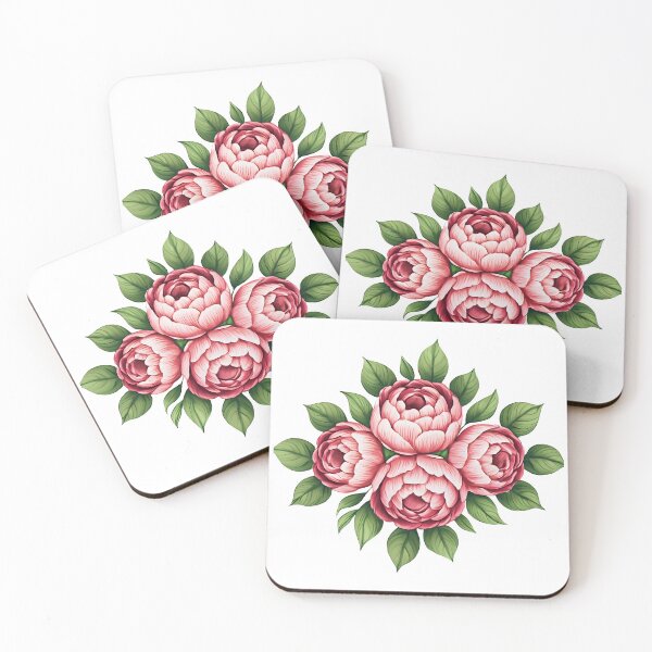 Item preview, INTRICATE DESIGN OF PINK PEONY ROSES designed and sold by WendyMaree.