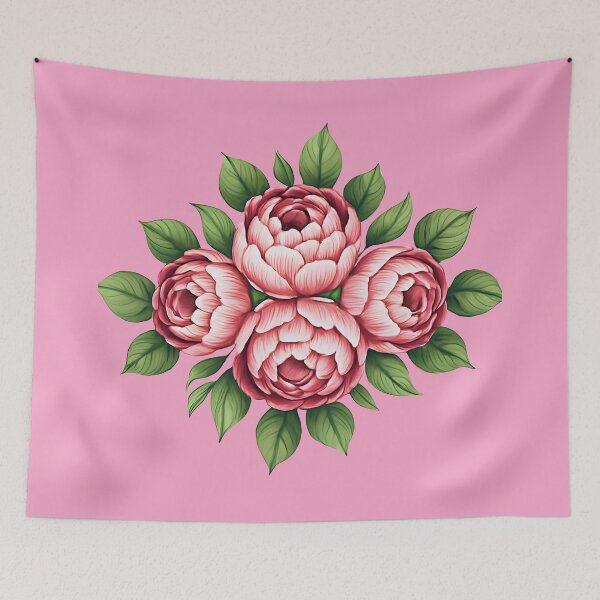 Item preview, INTRICATE DESIGN OF PINK PEONY ROSES designed and sold by WendyMaree.