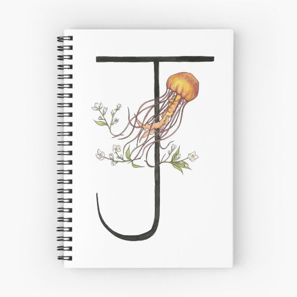 Item preview, J is for Jellyfish and Jasmine Animal and Flower Alphabet  designed and sold by FoxandCrow.