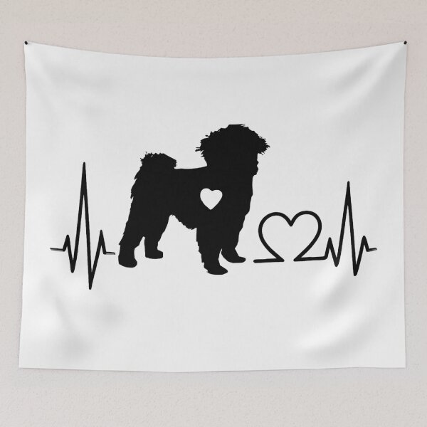 Item preview, Affenpinscher EKG Line Minimalist Silhouette – Dog Lover Design designed and sold by GoodyPaws.
