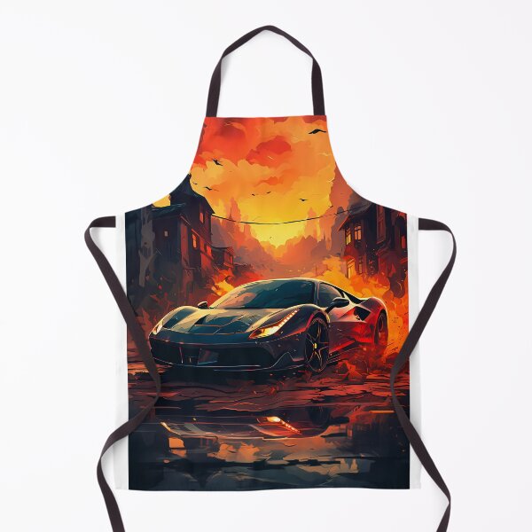 Item preview, Supercar Ignites City Streets at Fiery Sunset designed and sold by RevUpDesign.
