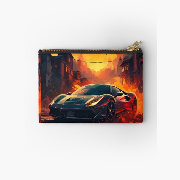 Item preview, Supercar Ignites City Streets at Fiery Sunset designed and sold by RevUpDesign.