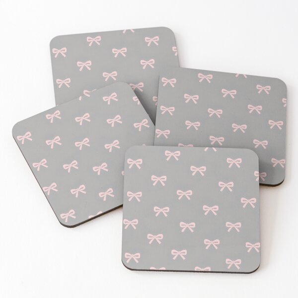Item preview, Pink Bows Grey Pattern designed and sold by SassyArtistry.