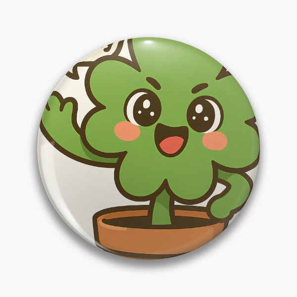 Item preview, Happy Tony – The Overjoyed Clover in a Pot designed and sold by KawaiiPotPower.