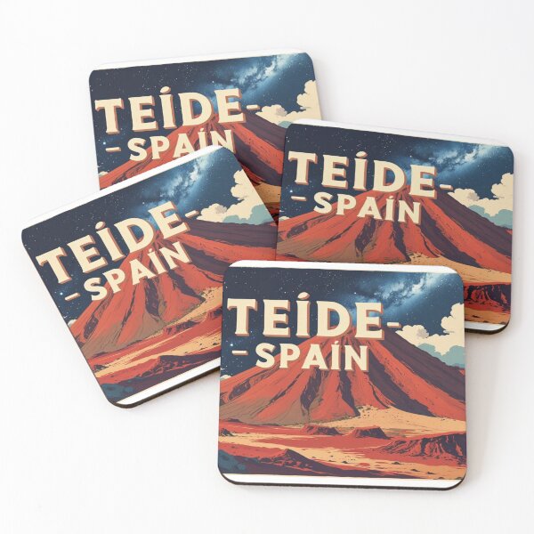 Item preview, Teide Volcano, Spain, in vintage design with starry sky designed and sold by StormArte.